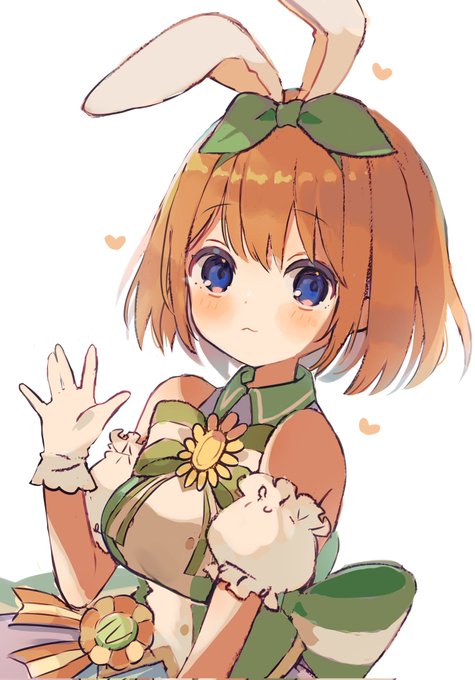 のあめむ ५✍さんがTwitterに投稿した中野四葉(五等分の花嫁)のイラスト。