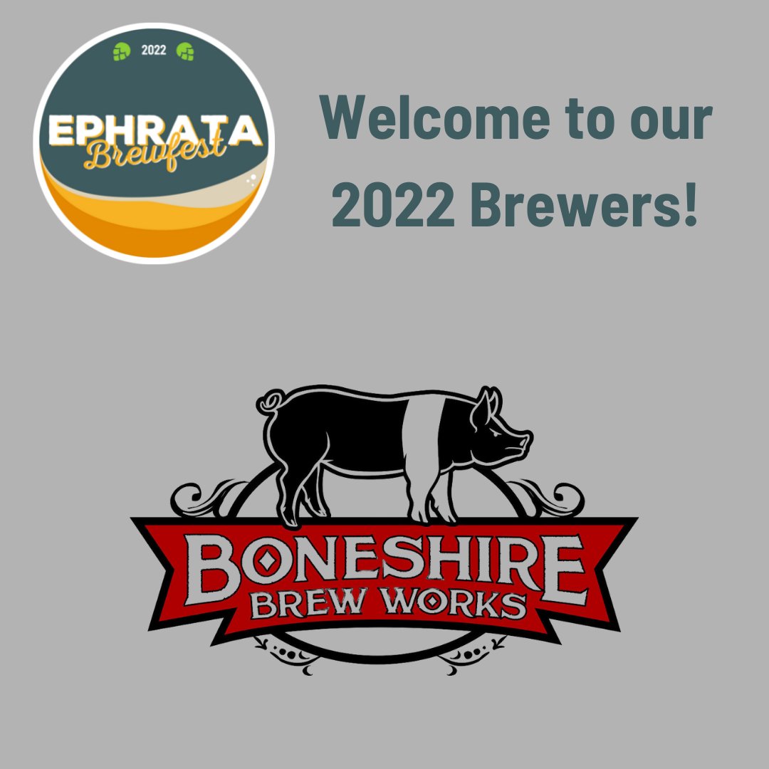 Here's another great reason to get your Ephrata Brewfest tickets now! We're so happy that Boneshire Brew Works will be joining us! #EphrataBrewfest