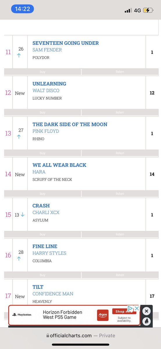 waltdisco's tweet photo. 12 on the mf vinyl charts! Thank you to everyone who has bought a record and supported us over the years! @officialcharts https://t.co/UTss2kXat8