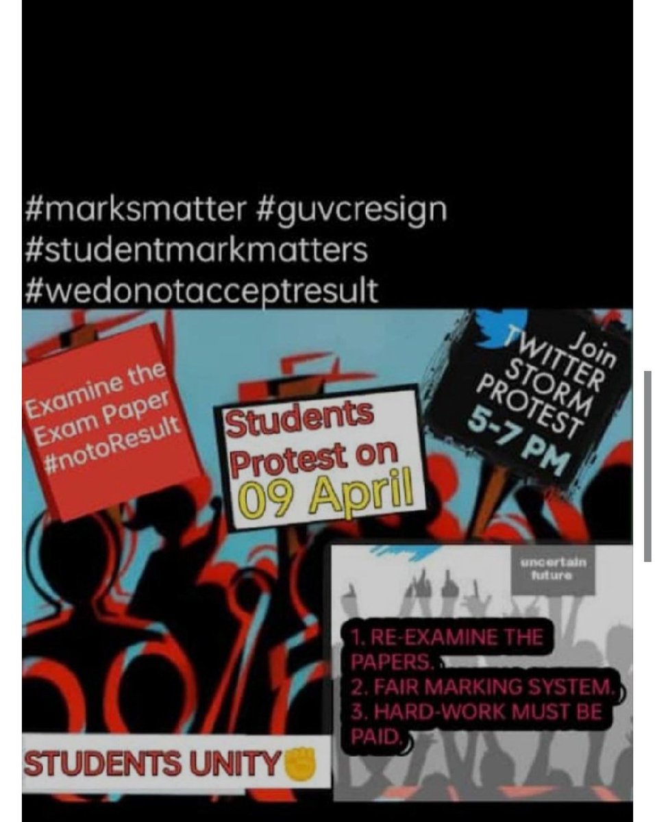 Mriganka2M's tweet photo. #studentslivematter
#studentmarksmatter
#ReEvaluateUG1stSemResult2020ofGU https://t.co/Vr6sWeDUqO