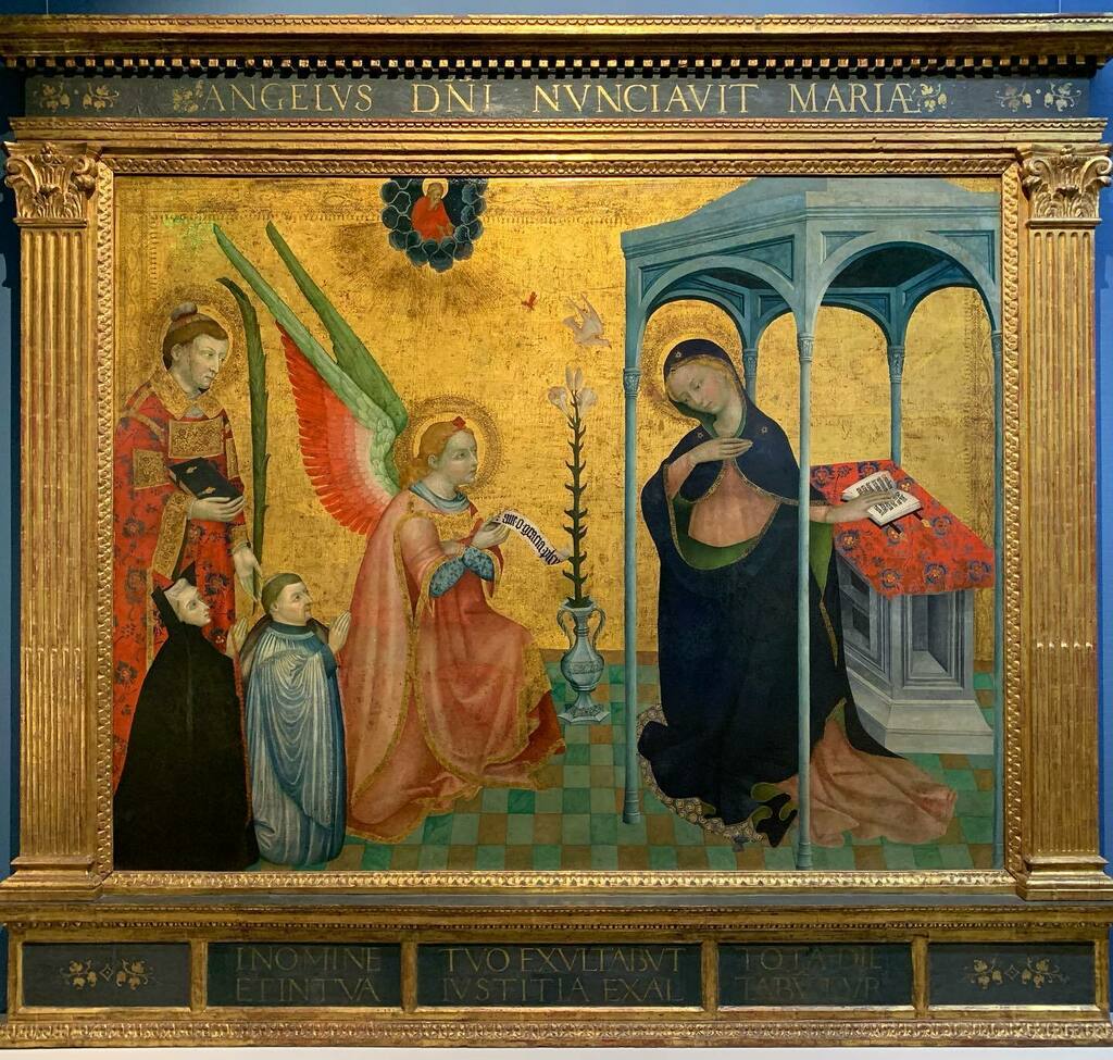 herman_nick_'s tweet photo. The oh-so-splendid #Annunciation #Altarpiece by #JacquesIverny, a rare example of #Avignon school #panelpainting from the 1430s @nationalgalleryofireland https://t.co/W9SQhgXXXG https://t.co/w9Dp45rLAW