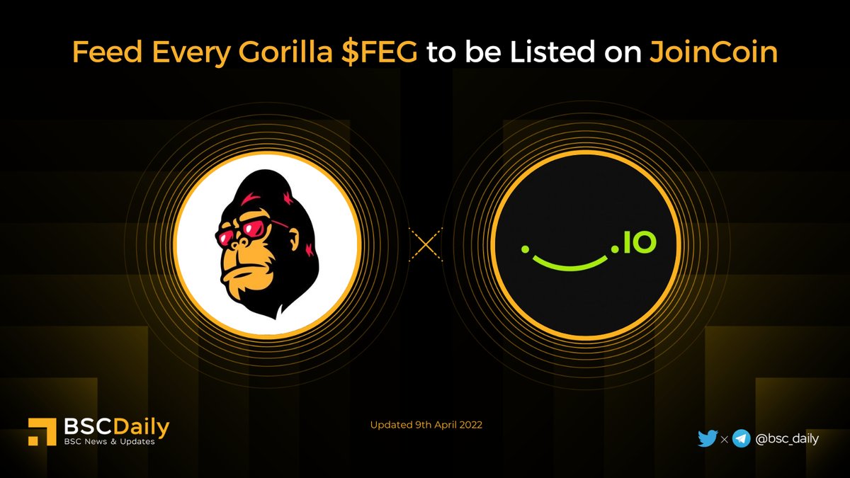 bsc_daily's tweet photo. 🌎 @FEGtoken $FEG to be listed on @joincoinio 🔥

👉 $Join is the the native token that powers the https://t.co/AUXhclcf69 eco-system and will play a crucial roll in the platforms development and innovative features.
More Details👇

#BNB #BSC #FEG 🔥 https://t.co/kMs8zlarPS