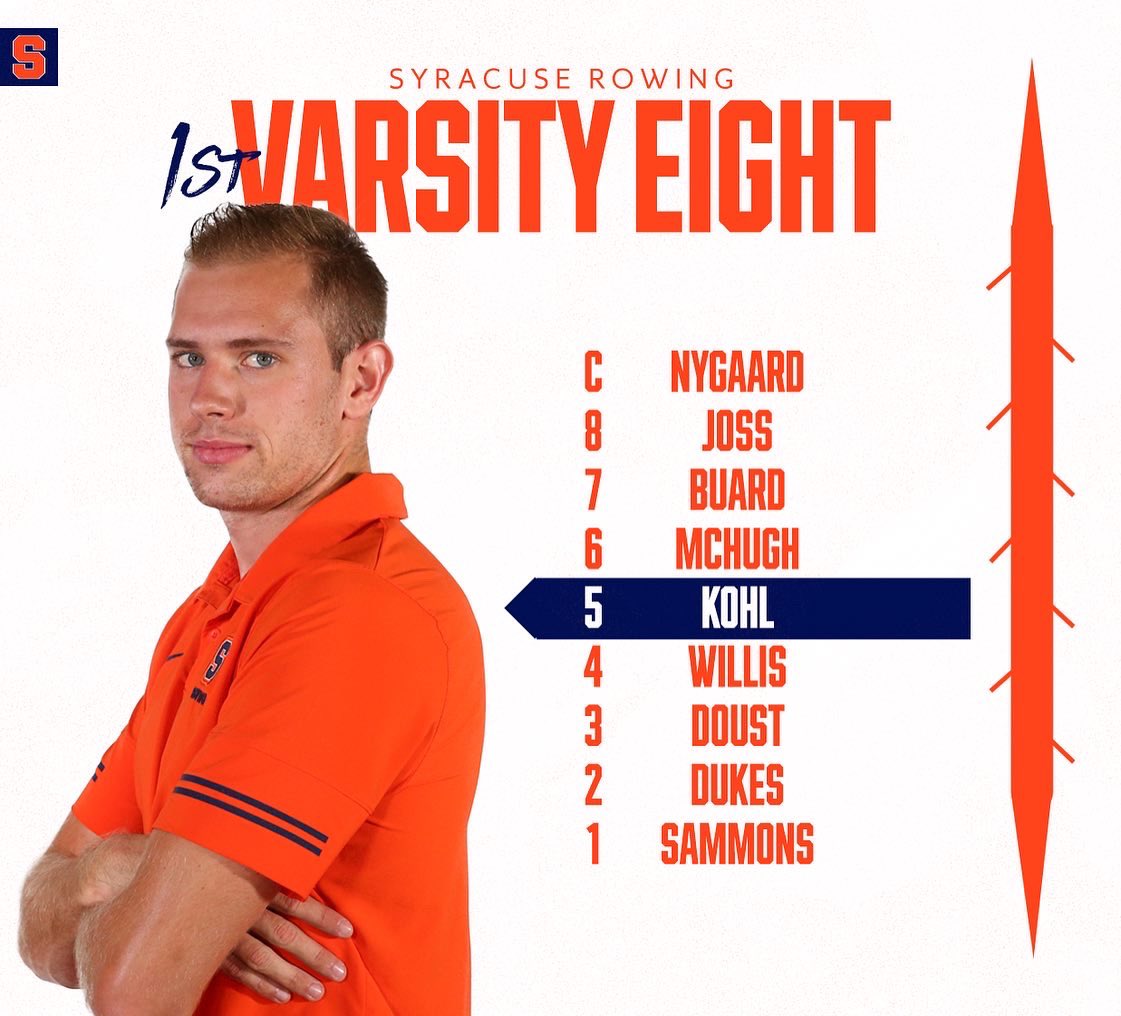 CuseMRowing's tweet photo. RACE DAY at Redwood Shores.
Morning lineups vs. #2 Washington.
1V - 9:30a PDT/12:30p EDT
2V - 10:10a PDT/1:10p EDT
#CuseRowing https://t.co/oRNOU0mUqj