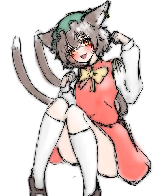 らくがきのつもりだったけど
可愛く描けたかも
ちぇん 