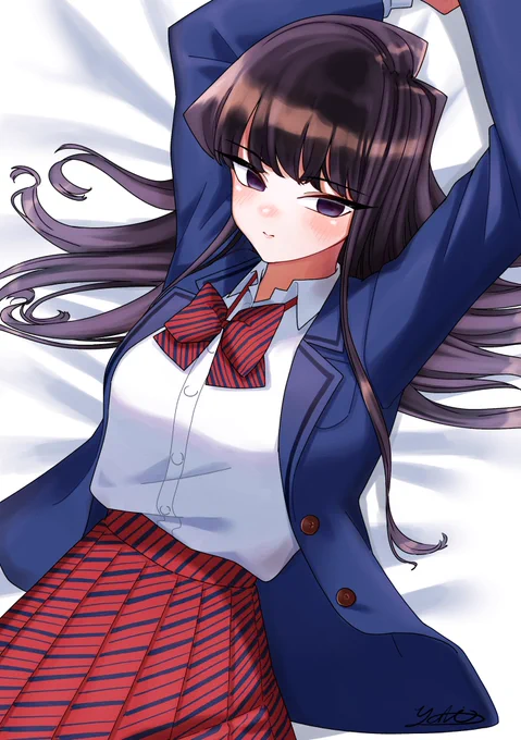 寝そべり 古見さん#古見さんはコミュ症です  #古見さん#KomiSan  #イラスト 
