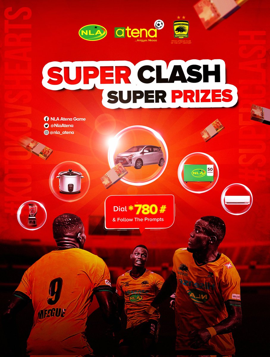 NlaAtena's tweet image. IT'S THE OPPORTUNE TIME.
Win cash, tv, mobile phone, fridge, air conditioner, microwave and the grand prizes: Agya Saloon Car and 10 trips to Dubai
Simply dial #deepCode *780# and follow the prompts to play the @nla_atena game with as little as Ghs2 or more
atena, Anigyeɛ Nkoaa!