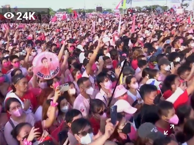markusforleni's tweet photo. GMA, Empress of Corruption, predicted landslide LBM victory. Kapampangans wld like to disagree! It's obvious #PampangaIsPink. It has regvoters of 1.4M. 

Pampanga is one of d grandest volunteer-organized rallies; might as well be proclamation! Food, visual art &amp; artists converge! https://t.co/bG8GeFq1Ev