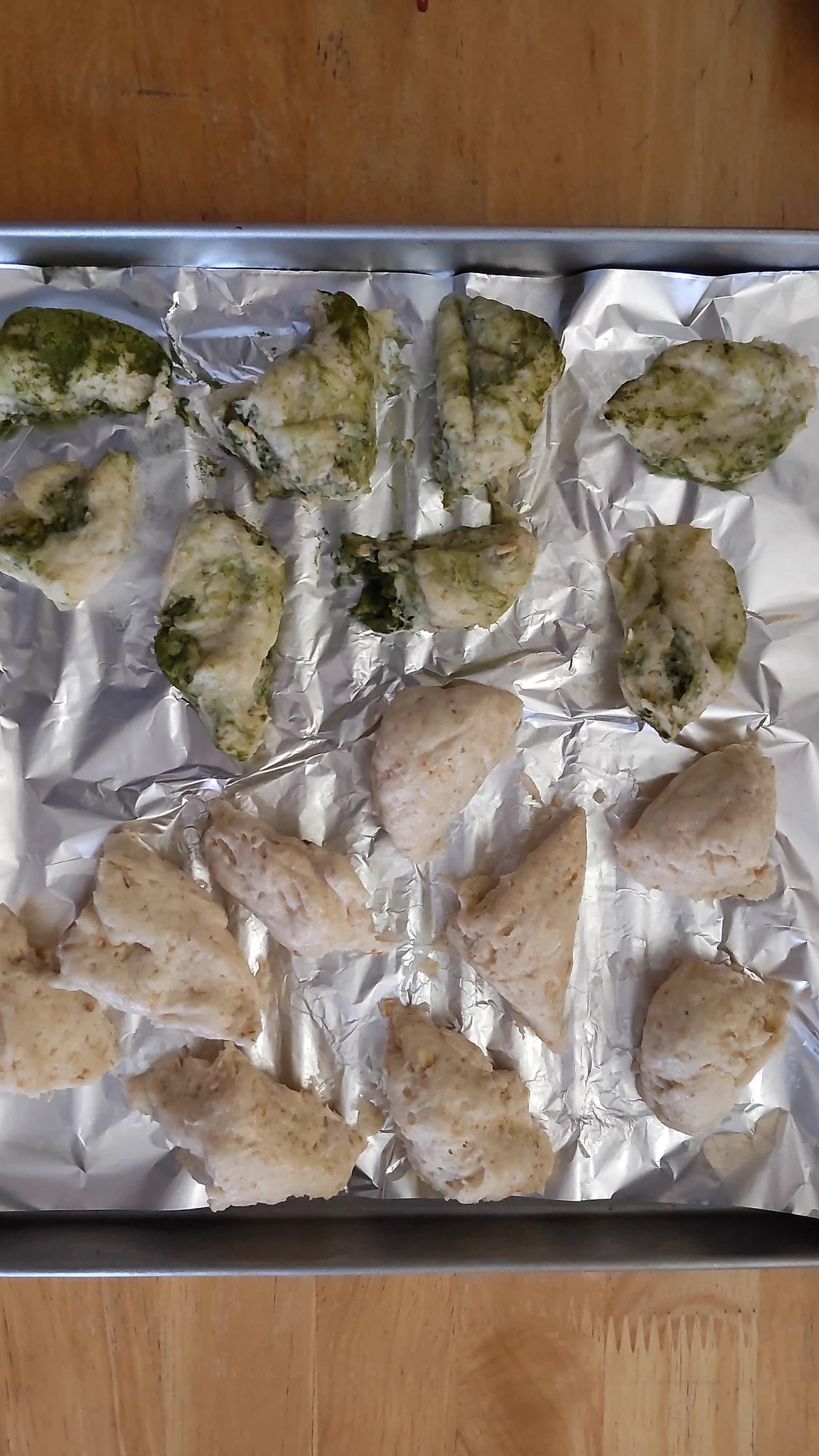 いつもお世話になってます。アレンジ（+オートミール粉、-チョコ、+抹茶）してみました。
満足。  