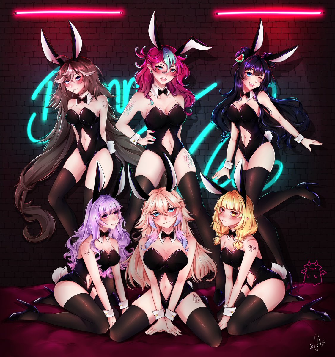 crazy_artcorn's tweet photo. Meine Damen und Herren und Non Binary People Ich präsentierte hiermit Bunny Vtuber Club  ヾ(๑≧∇≦)ﾉﾞ
______________________________________
@NayamiiChan @Niji__Art @GeechiisArtwork @Sukidingels @Jinjaowo @MiaowLea https://t.co/aItWFERJRY