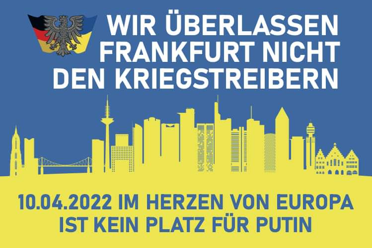 Burk68's tweet photo. Sonntag, 10.4.
15.30 am Rossmarkt

Demo der ukrainischen Community für Frieden in der Ukraine. https://t.co/V65NTRSlIe