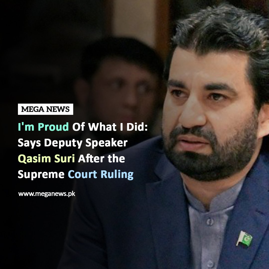 MEGANews_Tv's tweet photo. Deputy Speaker National Assembly Qasim Khan Suri said, he rejected the no-confidence motion to oust PM Imran Khan being a foreign conspiracy 'endorsed' by National Security Committee and I'm proud of what I did. #voteofnoconfidence #meganews #megabreaking https://t.co/3jPs6mSMKX