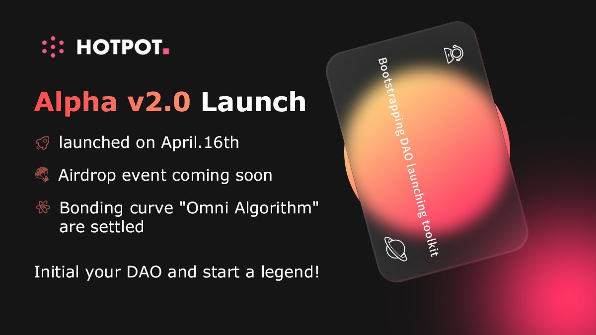 Alpha v2.0 Launch🚀🚀🚀 Initial your DAO and start a legend! https://t.co ...
