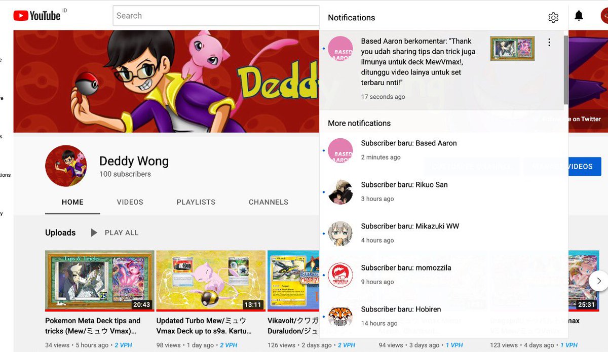 DeddyW0ng's tweet photo. Thanks God n all my first 100 subs for your support. Also @ecammtweets for their easy to use apps 🙌🏻 First Youtube Milestone achieved! Reach my 100 subs within 1 n a half month 🙏🏻😄#ayomainpokemon #kartupokemonindonesia https://t.co/CVwpFsXCMd