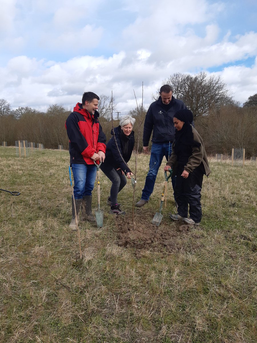 Great morning at #youngpeoplesforest planting the final trees in the Orchard of Hope with <a href="/WT_Darren/">Darren Moorcroft (he/him)</a> and members of the youth forum. Fantastic way to spend a couple of hours.