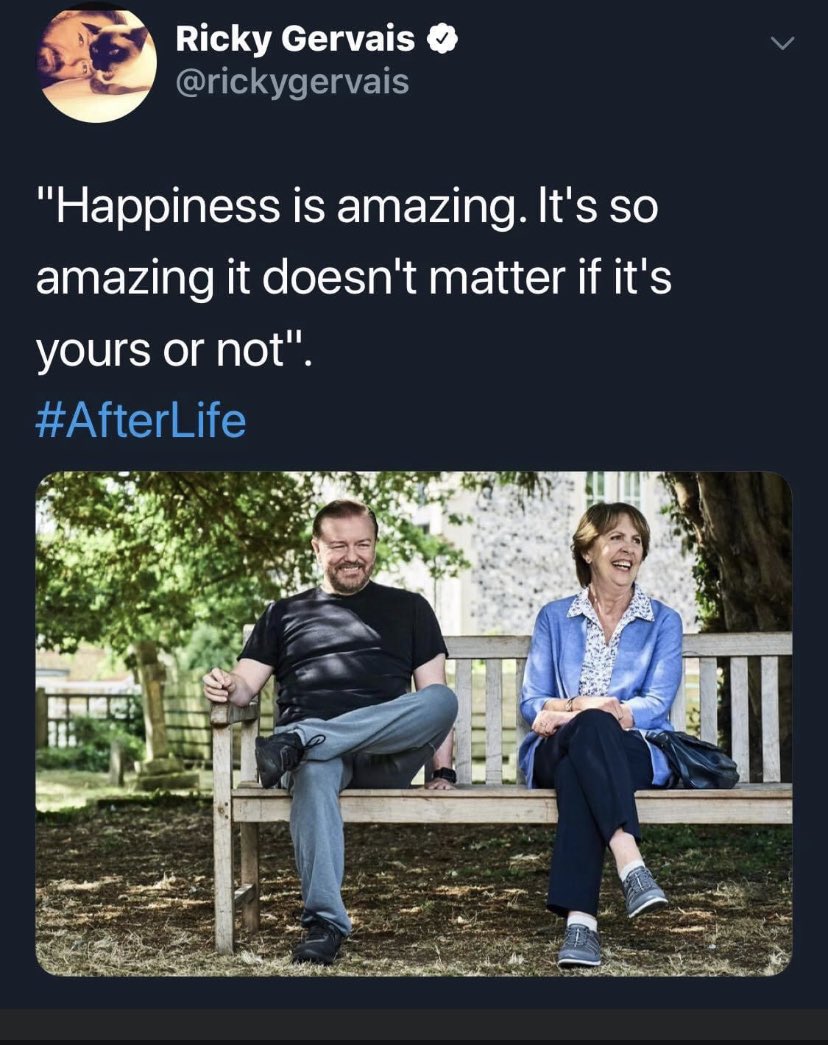 mindfulheal's tweet photo. Love this @rickygervais https://t.co/pRWQj8Gkbx