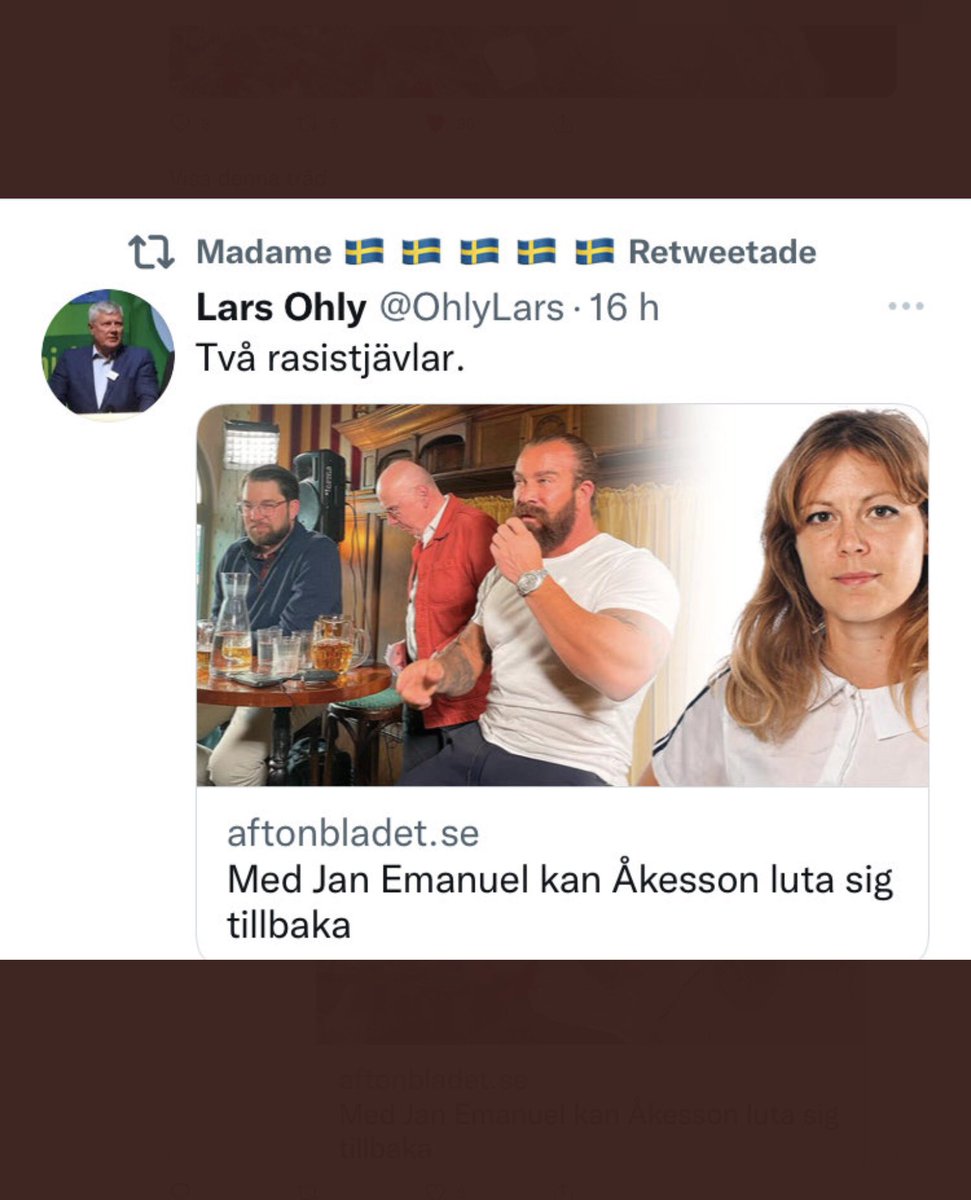 everM1500's tweet photo. @Ygeman Har du nyligen varit på AW tillsammans med #LarsOhly ?
Två intellektuella giganter möts över varsin öl - då blir det RESULTAT 😩 https://t.co/ROfkXpS1eQ
