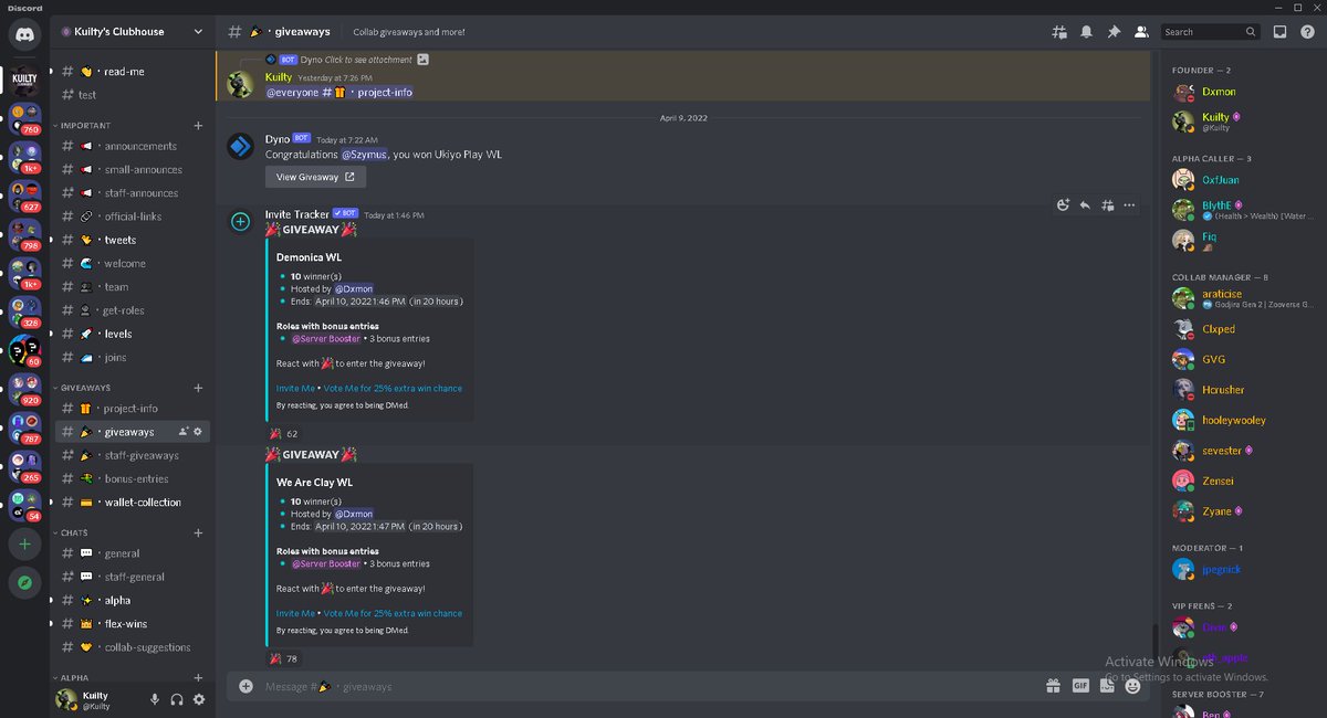 Giveaways happening in Clubhouse👀

Opening up the discord for 48 hours so join now to win some giveaways🥳
discord.gg/kuiltyclubhouse