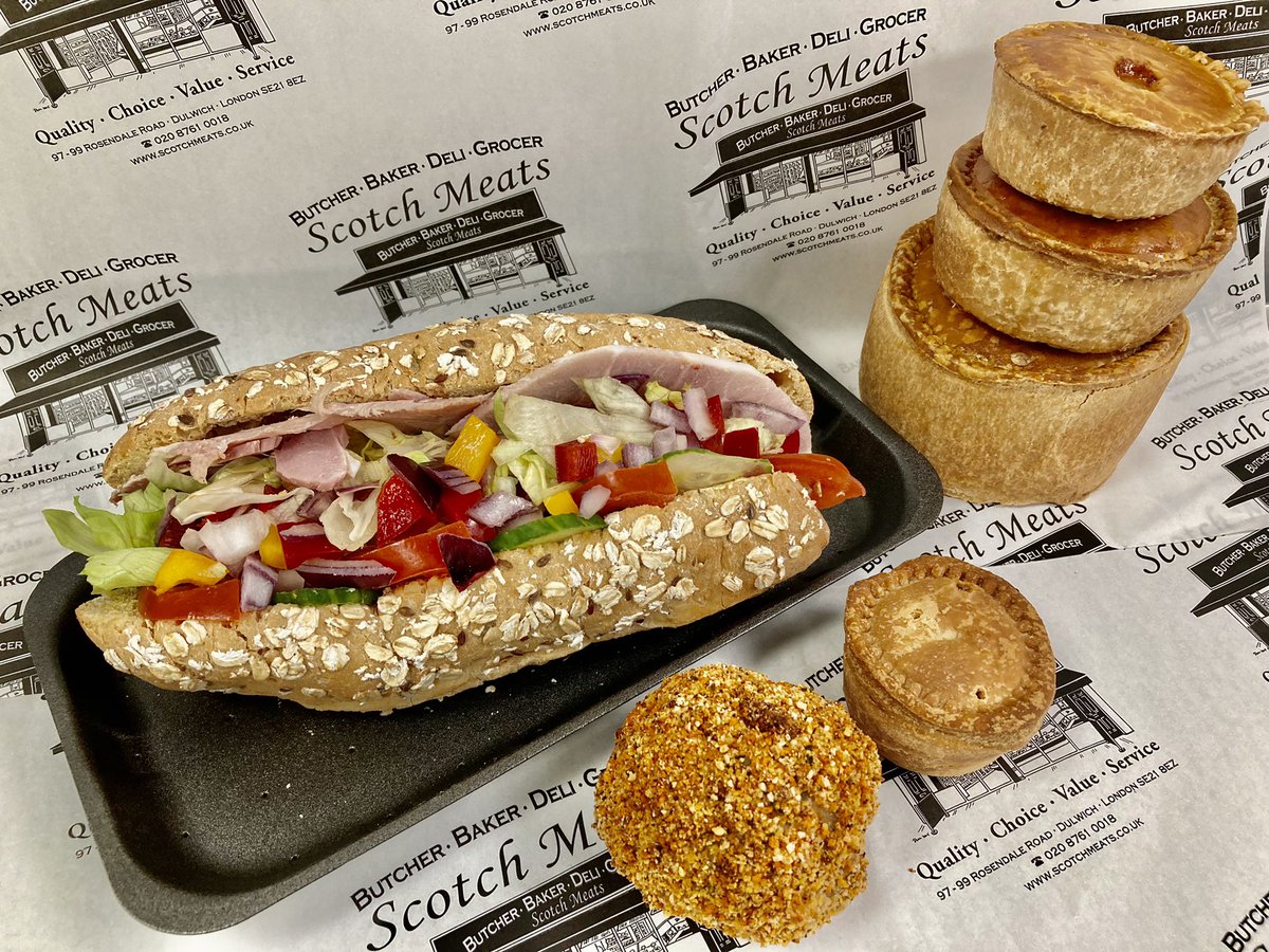ScotchMeats's tweet photo. Lunch in the park? Pick up some baguettes and tasty pork pies  #food #picnic #sunnyday #scotchmeatsdulwich https://t.co/T7nabrjqhG