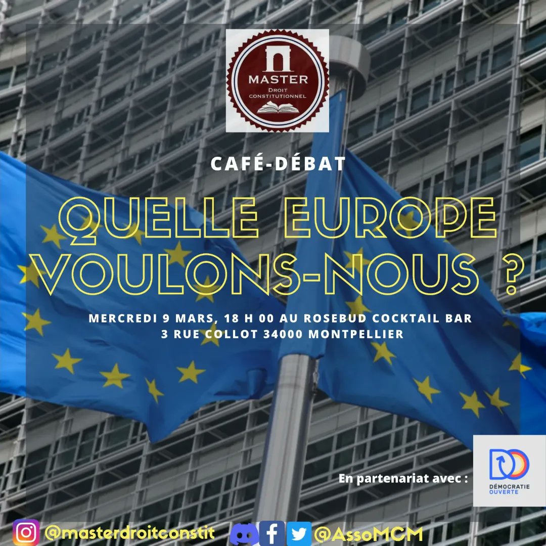 🔙 Retour sur notre événement de mars... Café débat sur le thème de l'Europe.
🗨 Nous remercions tous nos participants pour ces échanges stimulants !
🔔 Ne ratez pas notre prochain café-débat qui devrait se tenir la semaine prochaine... plus d'informations à venir...