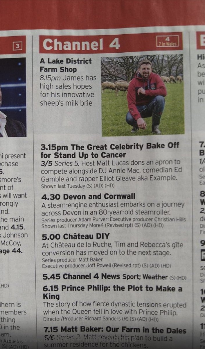 Farmer James is on channel 4’s “A Lake District farm shop” tonight 8.15pm.  we’ll be watching with ewes Brie, gelato, beer and wine