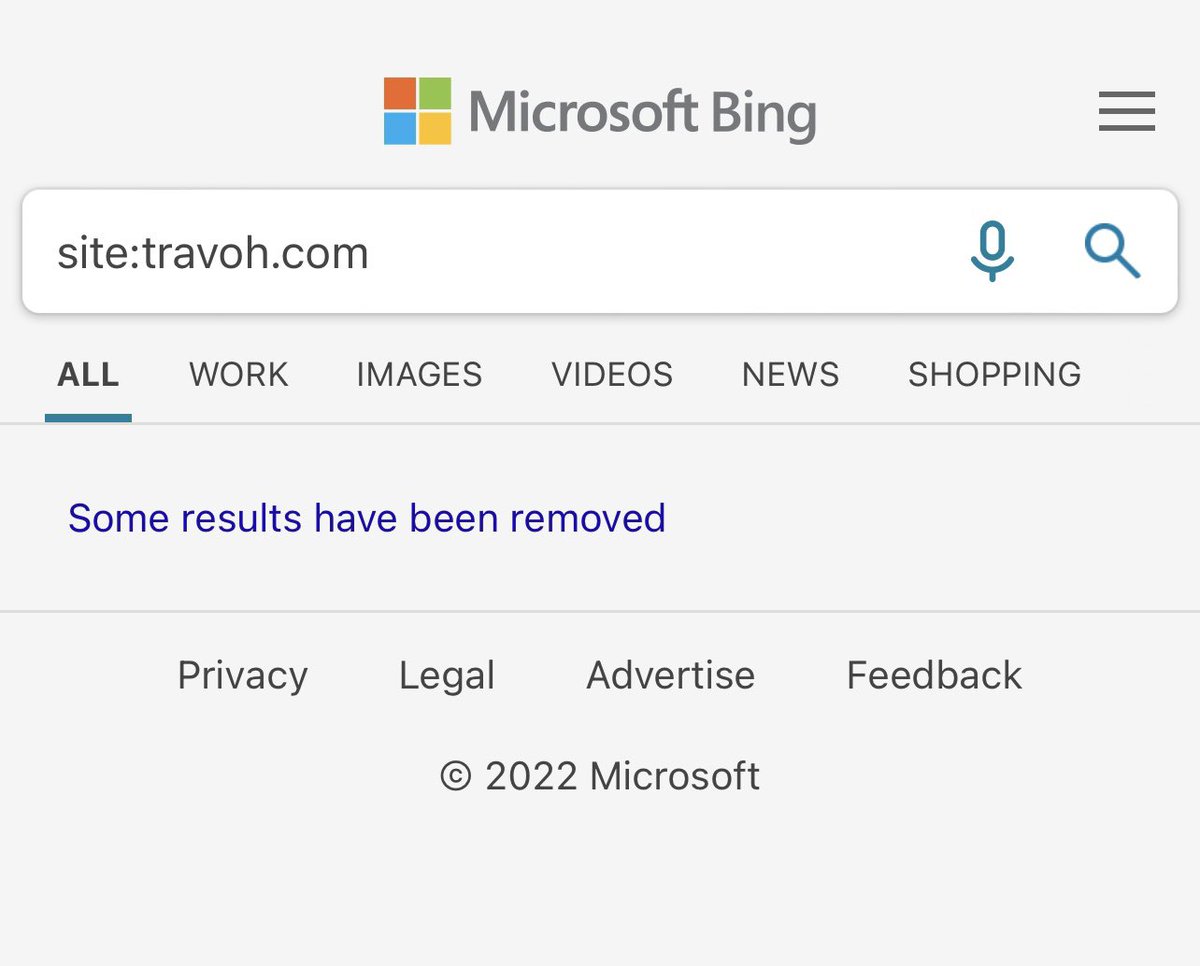 Every day is a new day of hope that TRAVOH.com will be back in <a href="/Bing/">Bing</a> search results. It feels like an injustice of censorship against us. 😞

All we’ve ever strived to do is provide inspiration for aspiring travellers with the best content we can create. 🧳 ✈️ 🌍