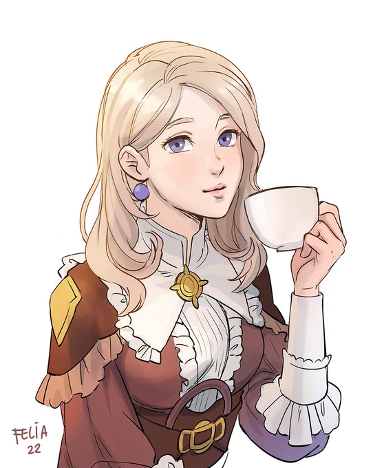 afternoon tea with mercedes ☕️

Love her FE Three Hopes design!

#FE3H #FIREEMBLEMTHREEHOPES 