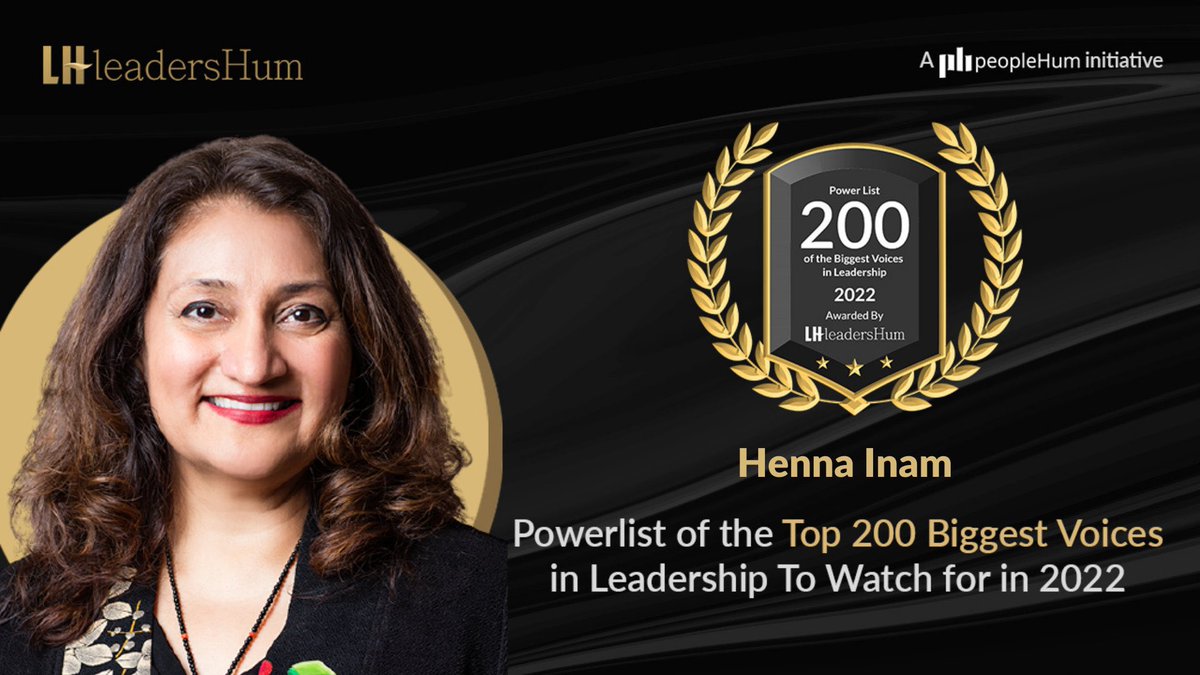 LeadersHum's tweet photo. https://t.co/Bg2Z4cggRp - Congratulations on making it to the
@LeadersHum Power 200 list, @hennainam , Global Leader. Keep changing the world, one day at a time.
#leadershum #powerlist2022 #achievement #experience #jobs #startup #leaders #opportunity https://t.co/t7bkAtUIlE