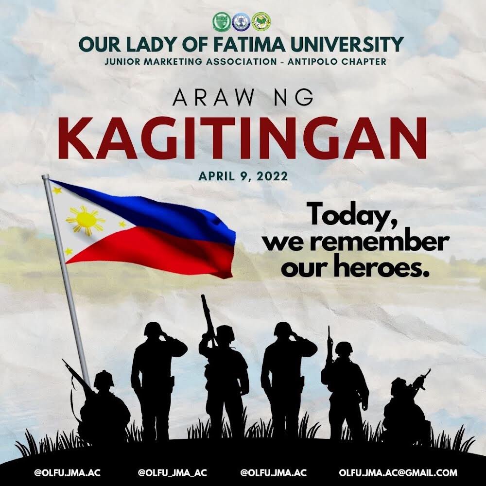 olfu_jma_ac's tweet photo. 𝐀𝐑𝐀𝐖 𝐍𝐆 𝐊𝐀𝐆𝐈𝐓𝐈𝐍𝐆𝐀𝐍

On this historic day, we pay tribute to the brave Filipino veterans who served and died in the defense of democracy during World War II. May we gratefullly acknowledge their principles, deeds, and ideals to promote and preserve + https://t.co/GYudfivawj
