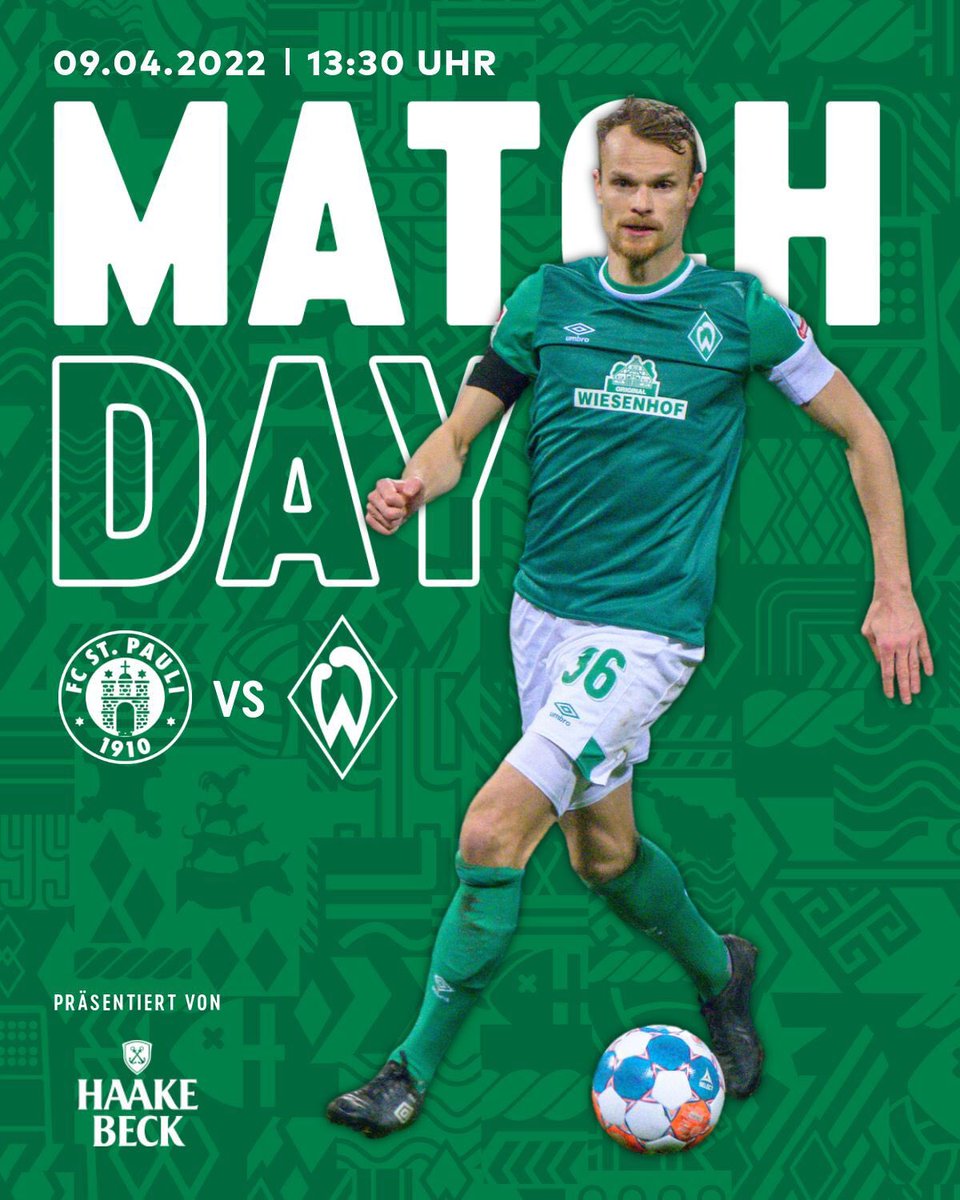 wb_norge's tweet photo. MATCHDAY ⚽️⚽️⚽️

FC St. Pauli ➖ Werder

⏰ 1️⃣3️⃣:3️⃣0️⃣

#FCSPSVW #werder #blnor https://t.co/9GgPS5cFjb