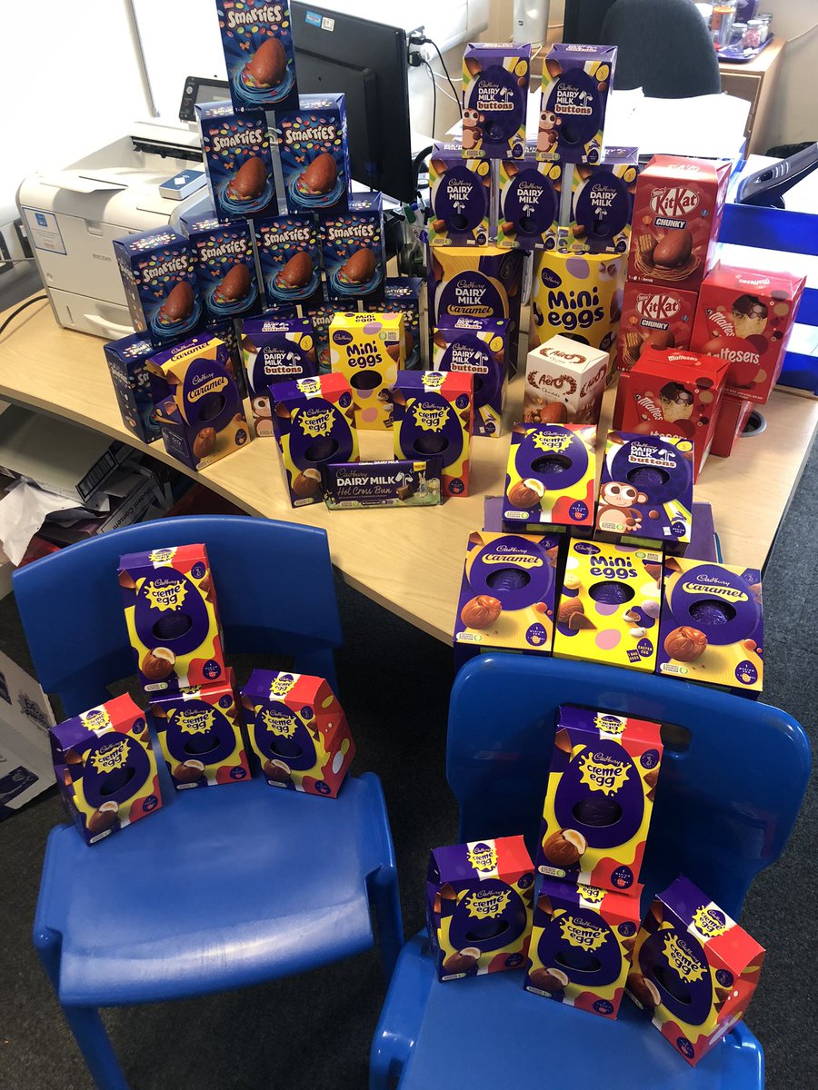 Fantastic Easter Egg donations from our families to go towards the food parcels from <a href="/NewportShFoodbk/">Newportfoodbank</a> over the next few weeks! #OurBestAlways