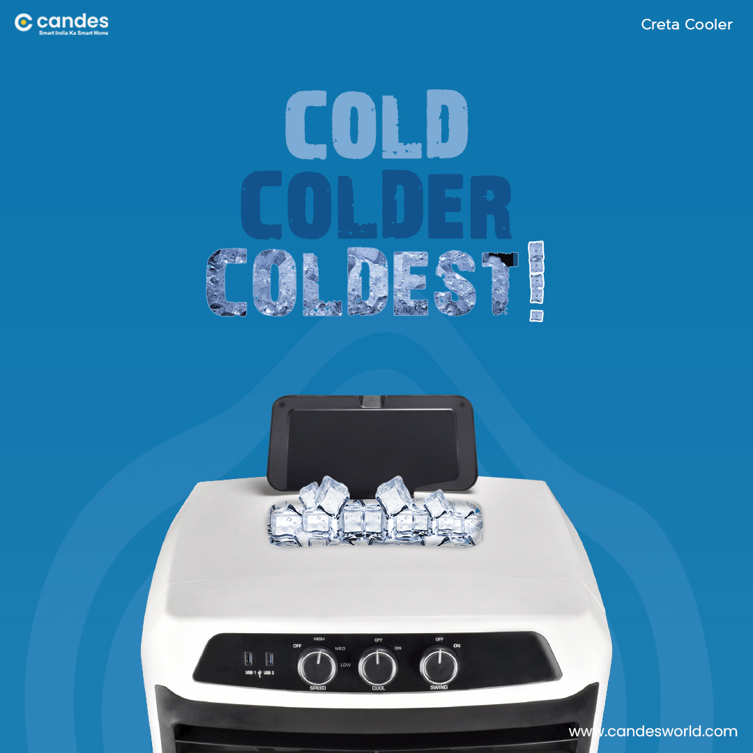 CandesWorld's tweet photo. Let's start, chill mode on through the smart air cooler!!

More power. Better cooling, let's start living chilled out.

#candes #smartcooler #SummerVibes #MondayVibes https://t.co/5H8n9V1f3J