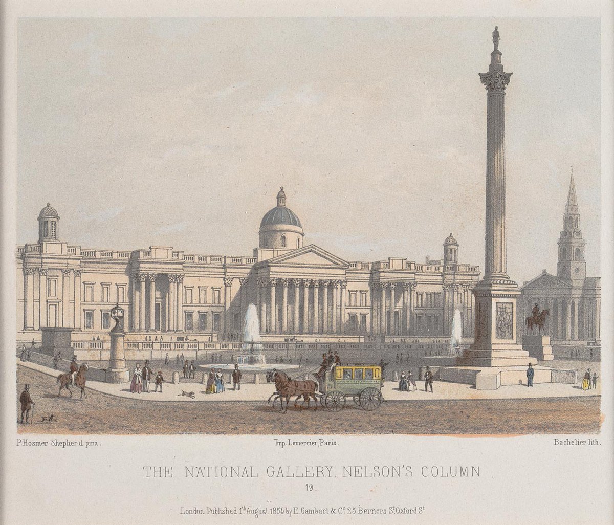 NationalGallery's tweet photo. #OnThisDay in 1838 we officially opened our doors in Trafalgar Square! 🎉

Having previously started life at 100 Pall Mall, our spot in Trafalgar Square was selected by Parliament in 1831. Find out why the Square was chosen as the ideal place for us here : https://t.co/IiEv70NQYr https://t.co/5qdd5glUlW