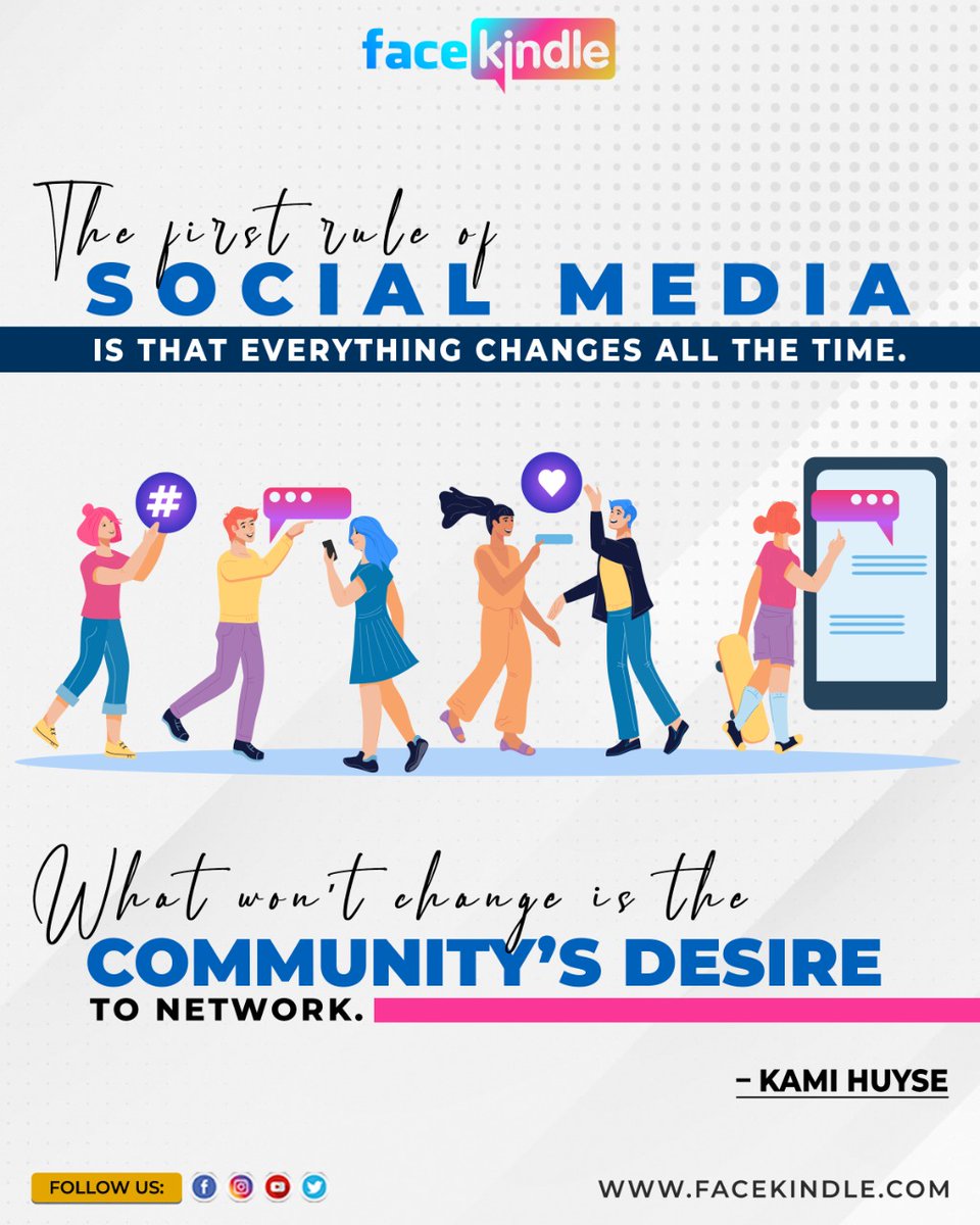 facekindle1's tweet photo. Social media has been a tool for raising voices, awareness, and calls for social change. It allows people to have access to a level of communication that the older generation never had. Social media is constantly evolving, as are the ways people use it.

#socialmediamarketing https://t.co/DNYFfMi239