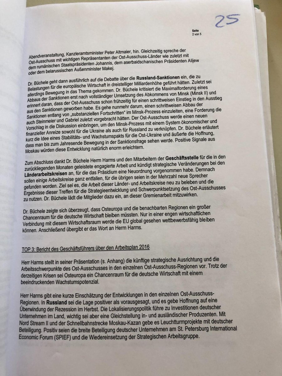 hmtillack's tweet photo. Verräterisch ist ein Protokoll des Ost-Ausschusses aus dem Jahr 2016. Dort lobte man Steinmeier und Sigmar Gabriel für ihren Einsatz, pries die Beziehungen zu Putins Regierung als „hervorragend“ - und beklagte zugleich die „politische Instabilität und Korruption“ in der Ukraine https://t.co/b2k3VFowid