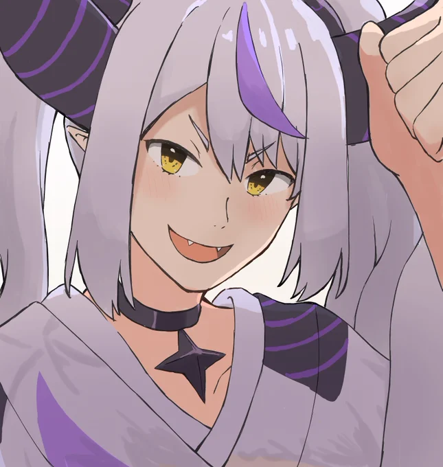 ラプ様の絵を参考にして再現してみた #laplus_artdesu 