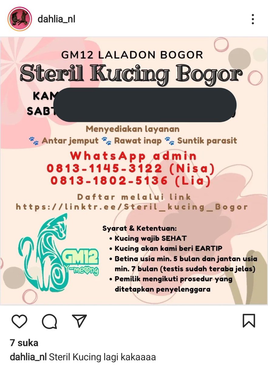 pasukan_bulu's tweet photo. Tanggal 21 April 2022, daftar dan info hubungi WA tertera di gambar 👇👇
#infosteril #prosteril #bogor #sterilkucing #sterilbogor #sterilmurah #sterilsubsidi https://t.co/Of2FPHRFsA