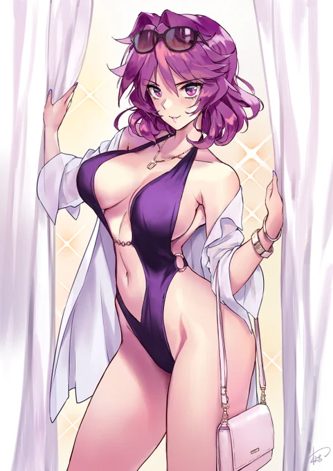 コミッション絵
おなべーる🔞@OnabeRu様のリクエストで御本人のオリキャラ 「奥戸羽スミレ」の水着姿。
リクエストありがとうございました!

その他の衣装差分は支援サイトに上げます。 