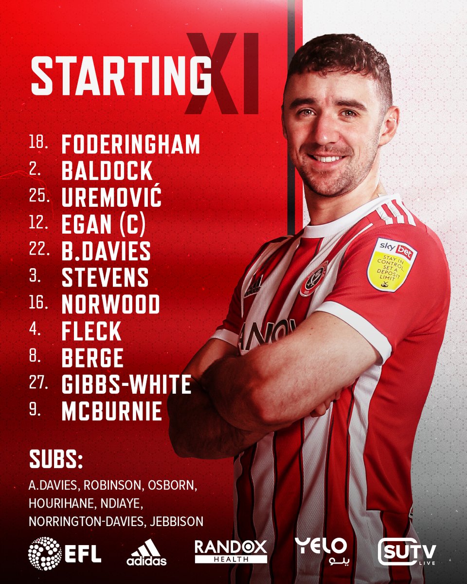 SheffieldUnited's tweet image. Unchanged vs @afcbournemouth. 👊

𝐂𝐎𝐌𝐄 𝐎𝐍 𝐘𝐎𝐔 𝐁𝐋𝐀𝐃𝐄𝐒! ⚔️🍒