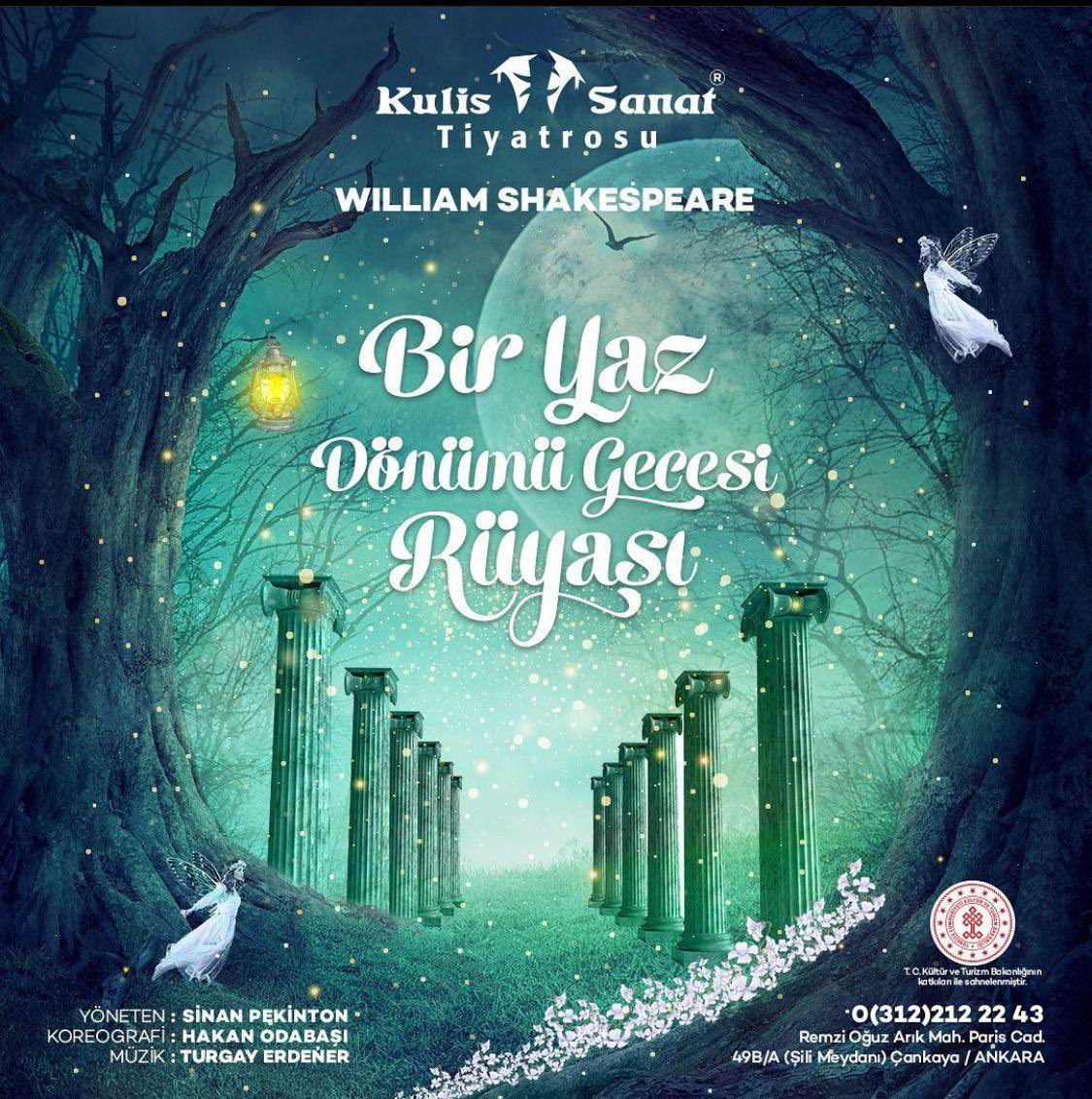 afrataframedya's tweet photo. Ankara Kulis Sanat Tiyatrosunun düzenlediği, Çankaya Sahne’de 11 Nisan tarihinde gerçekleşecek olan Bir Yaz Dönümü Gecesi Rüyası oyunu için;
📌Bağlantımızı RT yap ve Mentiona 1 arkadaşını etiketle çift kişilik davetiye kazanma şansını kaçırma! https://t.co/LouBUJlXCL
