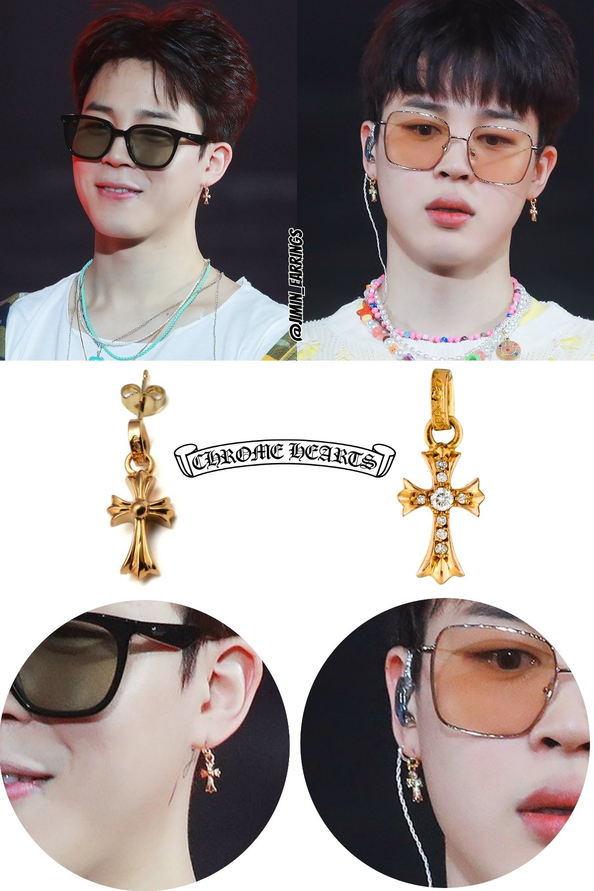 Jimin chrome hearts sale earring