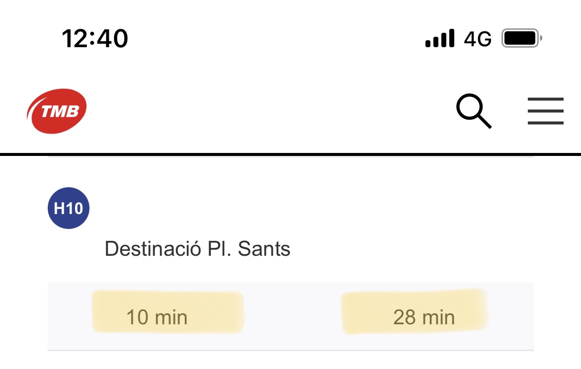 amalmierca's tweet photo. Así es como @bcn_ajuntament pretende que dejemos de utilizar el coche. Con esperas de casi 20 min en los buses más importantes a medio día de un sábado. Muy útil. Eso si, cortemos calles y quitemos carriles👏🏼👏🏼. @AdaColau https://t.co/PoD5wOG40G