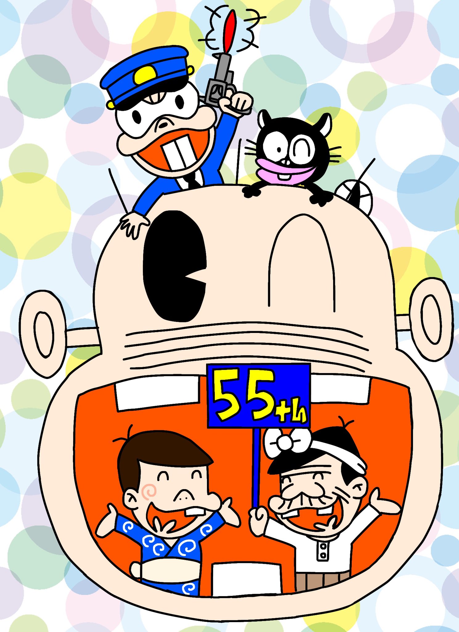タヌえもん 固定ツイ 今朝の天才バカボン55周年イラストですが 5年間での変化を見てみたくて あえて5年前の50周年 イラストと同じ構図にしたんですよ いかがでしょう 天才バカボン 赤塚不二夫 T Co R3ptslnh84 Twitter