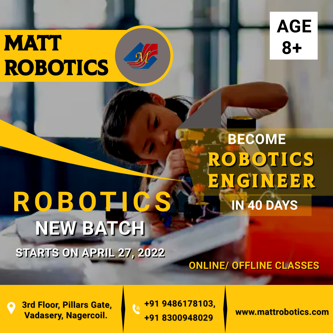 matt_robotics's tweet photo. Register now for online / offline Robotics Courses⚠
Register Now https://t.co/wdofLaozee
.
#roboticschallenge #roboticsclasses #roboticstraining #coursesforkids #coursesonline #onlinerobotics #roboticsprojects #courses #courses2022 #roboticscourse #robotforkids #roboticsforkids https://t.co/ohbjIeEshJ