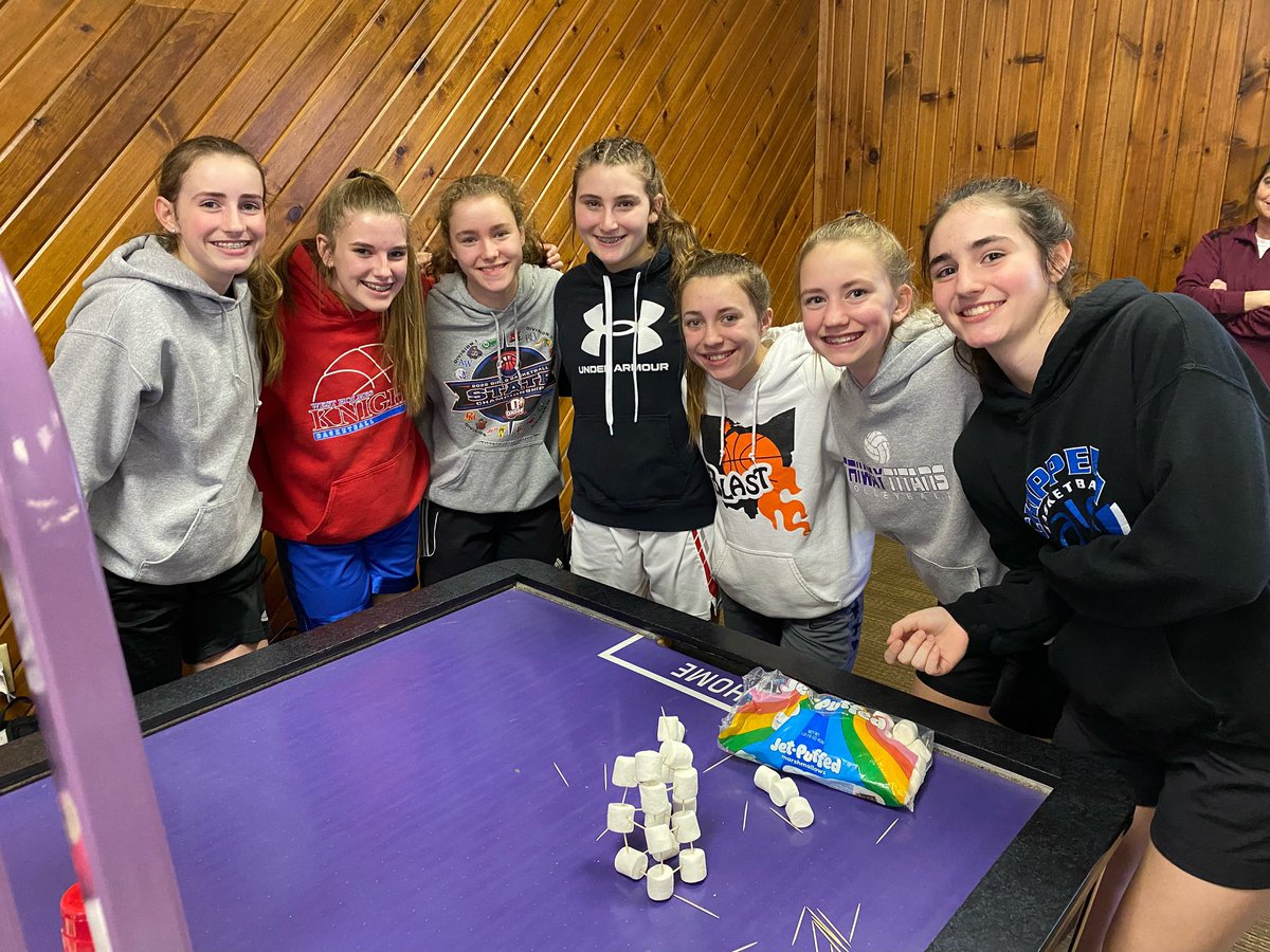 The_Blast_AAU's tweet photo. We had a great first day at our program wide retreat! Our girls did some team bonding + we had some grade level competitions in the gym! We are ready for a jam-packed Saturday! https://t.co/4ZvV5wfZnp