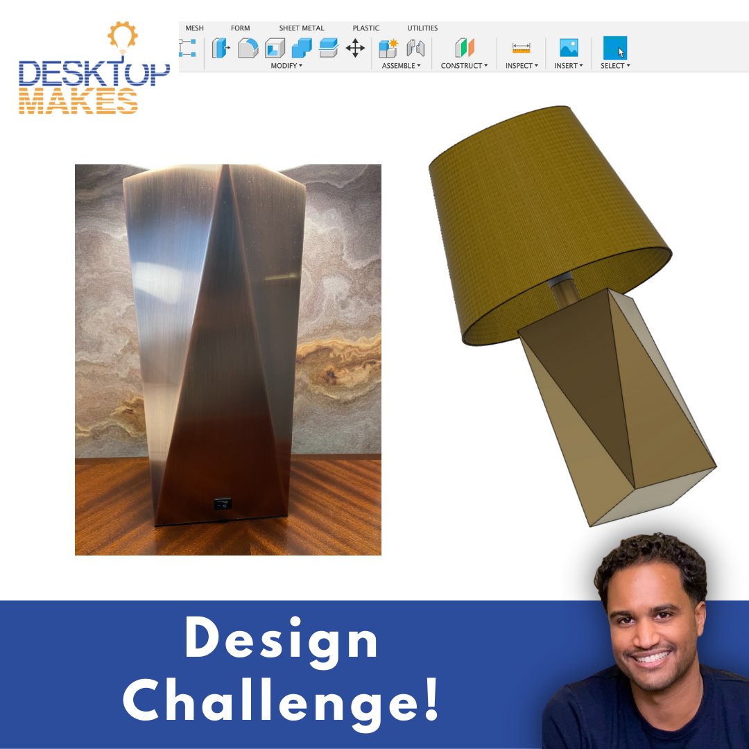 Up for a Fusion 360 design challenge?  Check out my new video.  Give the challenge a try and then see if your design approach matches mine!  Here's the link to the video: youtu.be/PQdvETJ1xDA

#3dprinting #fusion360