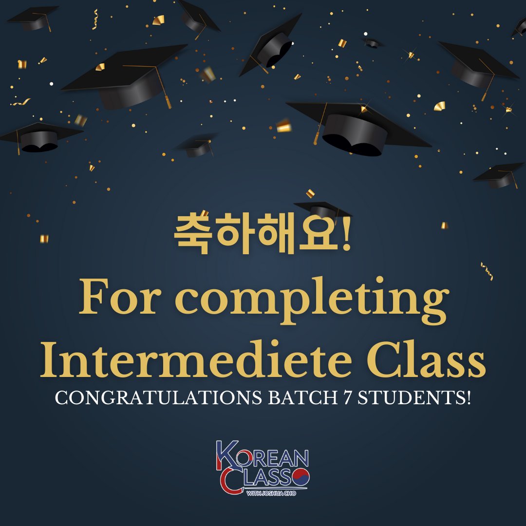kclasswithjcho's tweet photo. Once again, Congratulations to our Batch7 Students! We are so proud of you all! ๐ฅณโค๏ธ
Thankyou for those students who participate the games! ๐ฅณ
#KCWJCBatch7
#KCWJCGraduationDay
#LearnShareEnCHOy
#KoreanClassWithJoshuaCho https://t.co/RQLTN8JB17