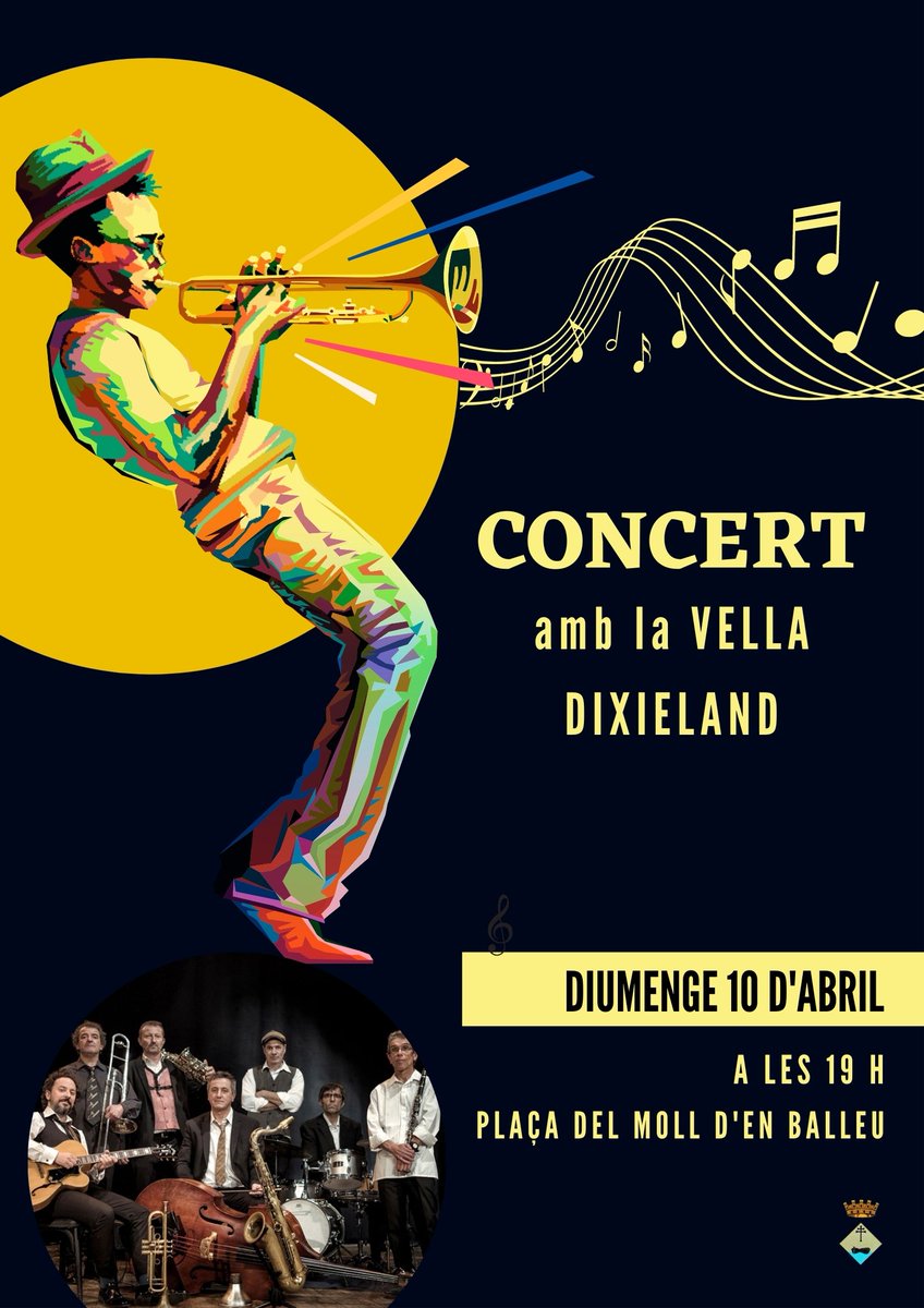 Concert amb la Vella Dixieland! Demà, a les 19h a la plaça del Moll d'en Balleu! #elportdelaselva