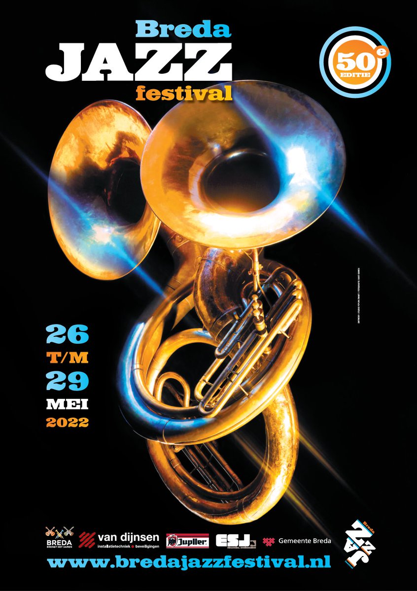 Hier is hij dan! ✨ De officiële poster voor deze editie van het Breda Jazz Festival! 🎉