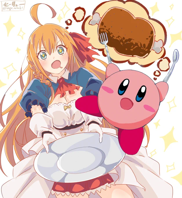 skeb納品致しました!
息の合った腹ペココンビです🍖
#プリコネR #星のカービィ 