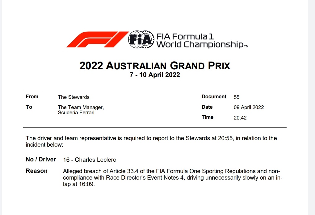 BREAKING. Charles Leclerc moet zich melden bij stewards na incident in kwalificatie
